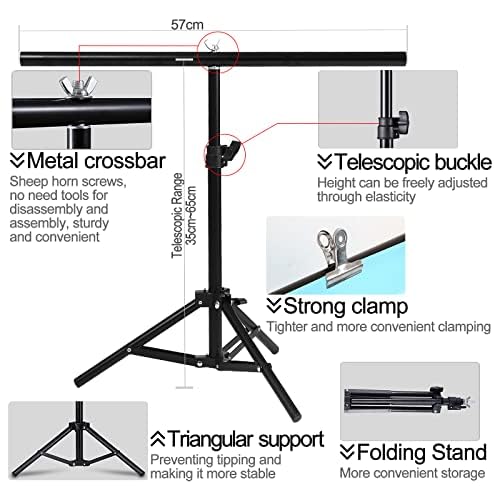7Pcs 14Patterns Original Design Photography Gradual Background Paper With Stand, Double Sided Waterproof Reusable 34X23In Morand
