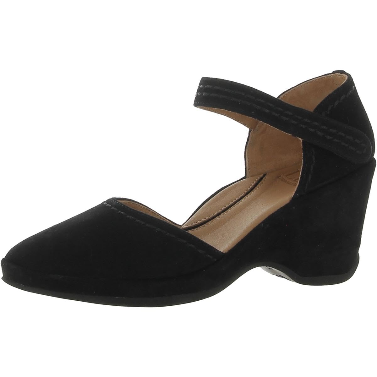 LAmour Des Pieds Womens Orva Clog, Black Suede, 8.5