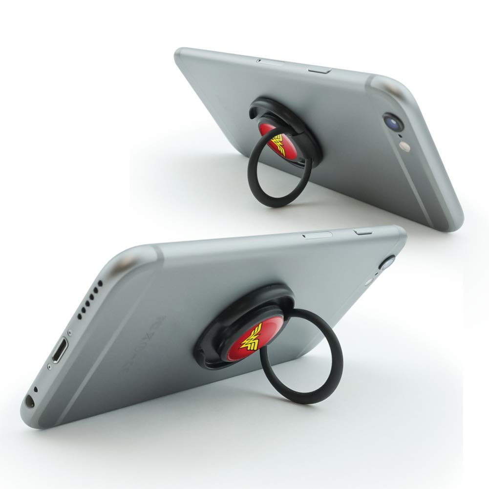 Wonder Woman Classic Logo Mobile Smart Phone Finger Ring Grip Holder Stand