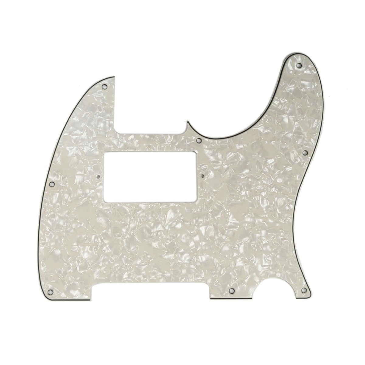 Musiclily 8 Hole Guitar Telecaster Pickguard Humbucker Hh Scratch Plate For Fender Usa/Mexican Standard Tele Parts, Parchment Pe