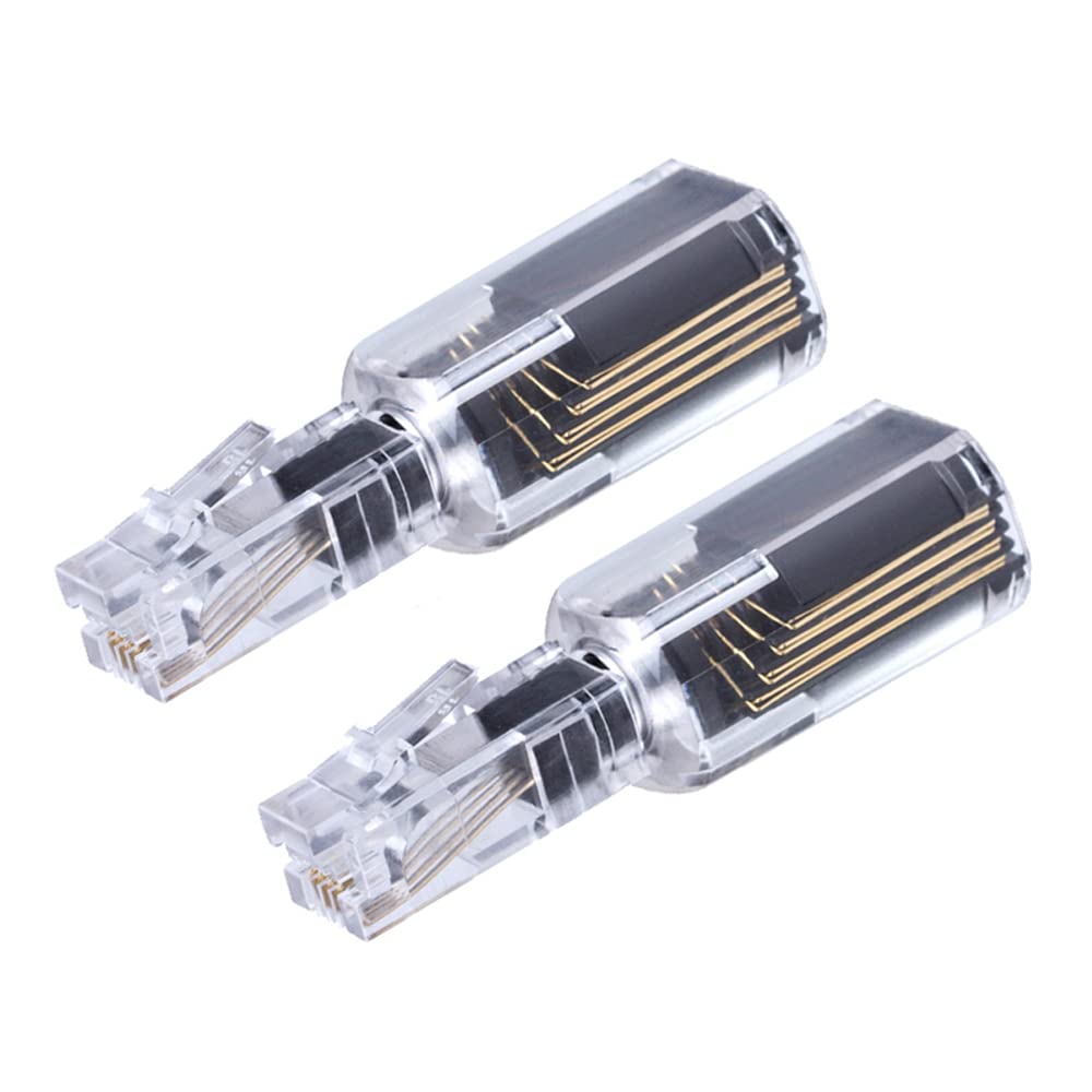 Yolistic (Value Pack Of 2) 360 Phone Cord Detangler Landline Telephone Extended Rotating Black