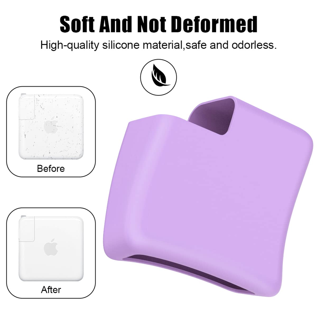 Lcmocico For Macbook Pro 16 Inch 2023 M3 A2991 Power Adapter Cover, 140W Soft Silicone Charger Case Sleeve For Mac Pro 16 A2780