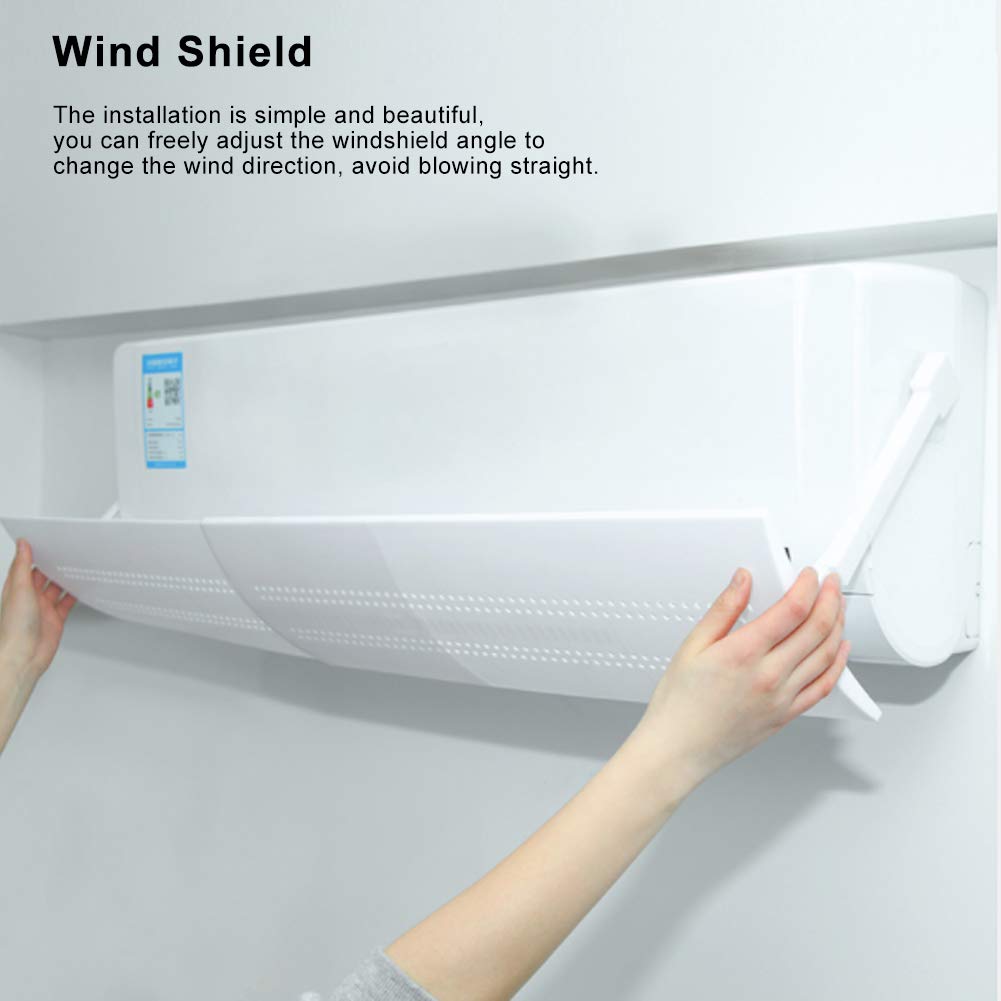 Adjustable Air Conditioner Deflector, Retractable Air Conditioning Deflector Air Diverter Cover Telescopic Anti Wind Baffles Ant