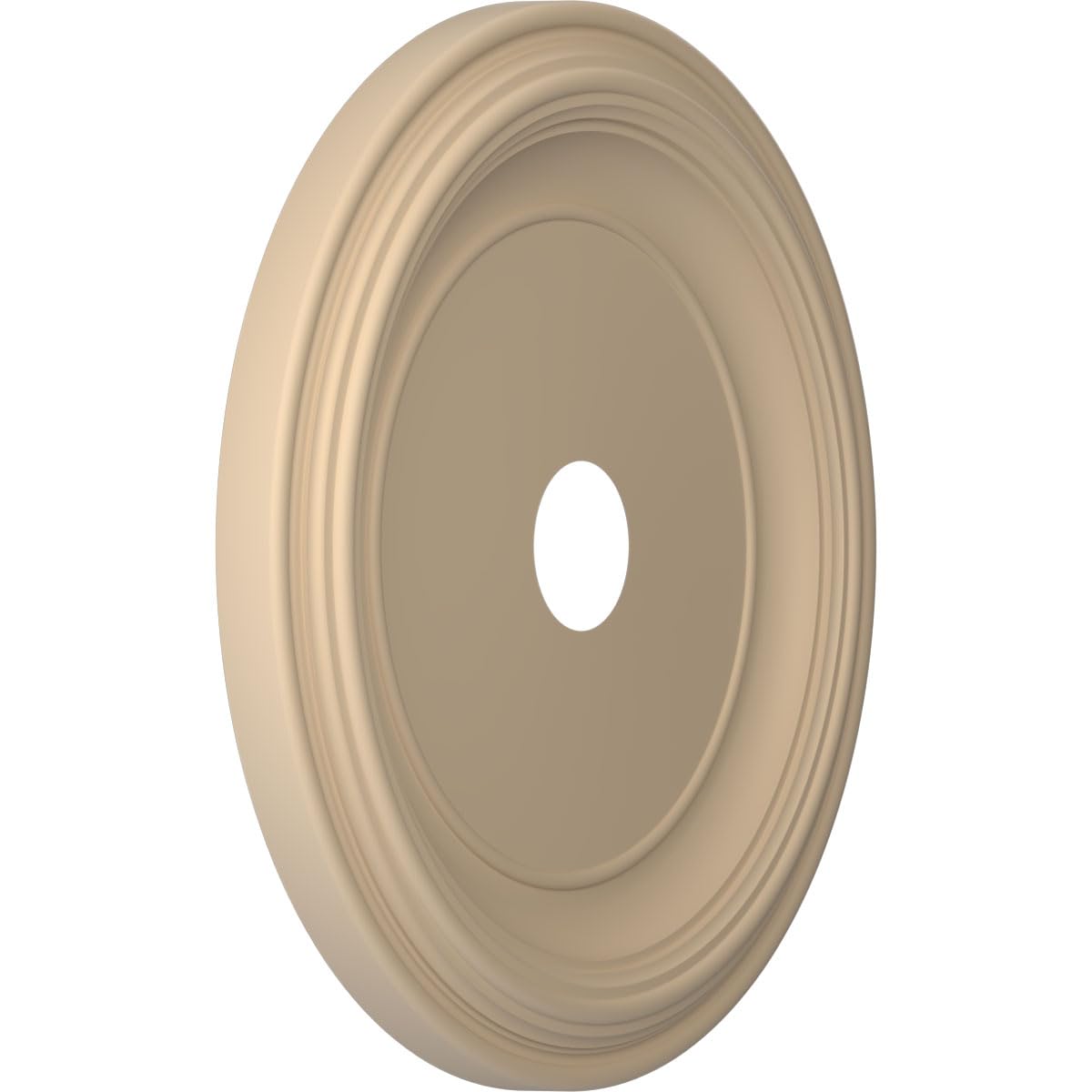 Ekena Millwork 22Od X 3 1/2Id X 1 1/2P Traditional Thermoformed Pvc Ceiling Medallion (Fits Canopies Up To 13 1/2), Ultracover S