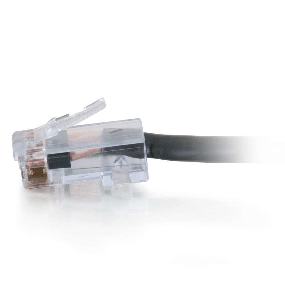 C2G 15Ft Cat6 Non Booted Network Patch Cable (Plenum Rated)   Black