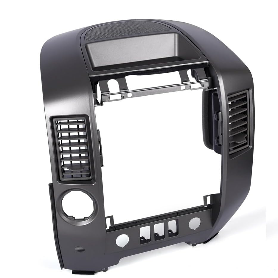 Grand Orange Center Dash Radio Ac Bezel Compatible With 2004 2006 Nissan Titan (Le, Se) / 2005 2006 Nissan Armada (Le. Se) Gray