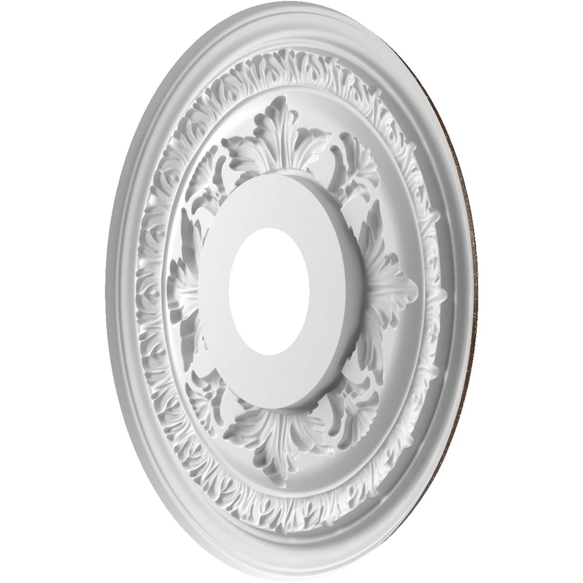 Ekena Millwork Cmp16Baamb Baltimore Thermoformed Pvc Ceiling Medallion (Fits Canopies Up To 6 1/2), 16Od X 3 1/2Id X 1P, Texture
