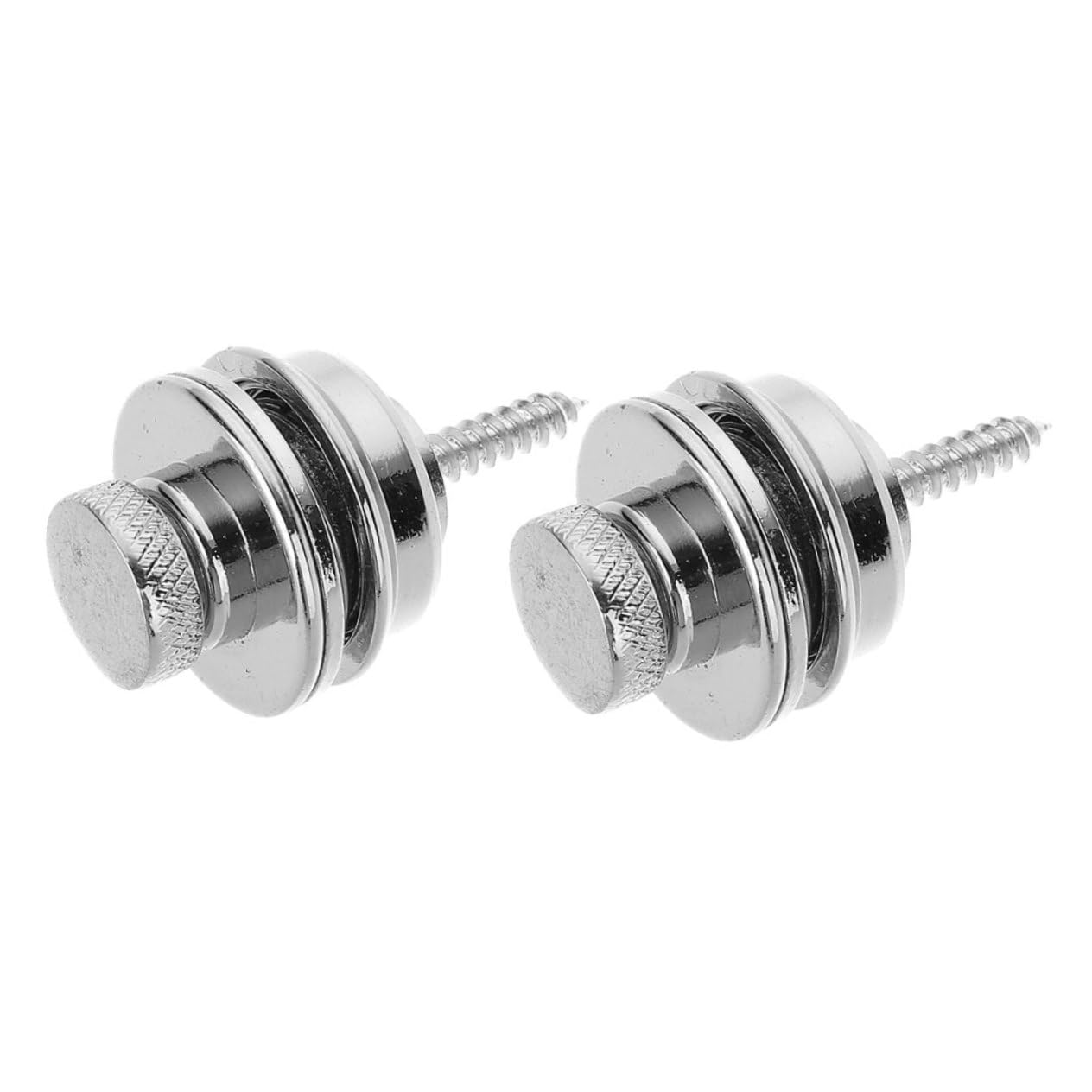 Toddmomy 2pcs Metal Guitar Strap Locks Secure Retainers for Electric Bass and Acoustic Guitars  Design Easy Installation Compat