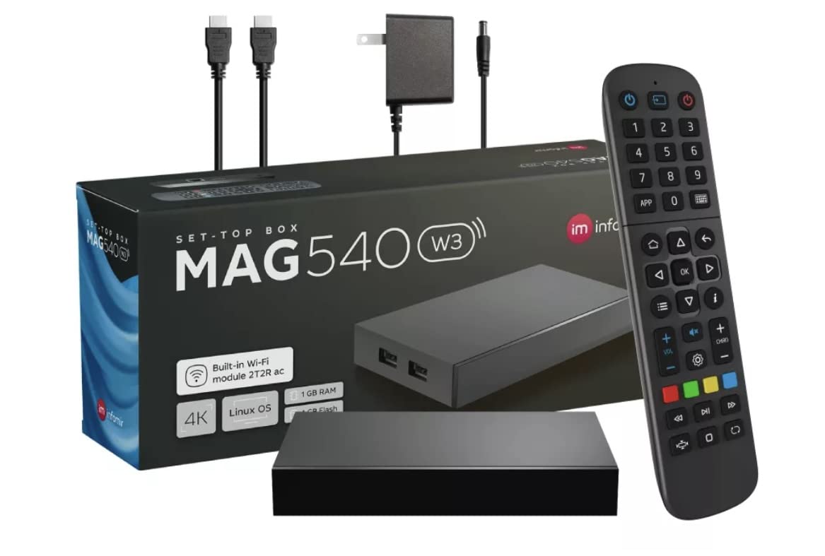 2023 Mag 540W3 4K, Built-In Dual Band 2.4G/5G Wifi, Hdmi Cable (Much Faster Than Old Mag 324W2, 424W3, 524W3 And 522W3) Black