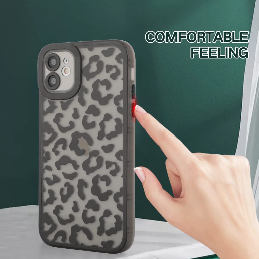 Ziye For Iphone 12 Case Leopard Pattern Clear Phone Case With Camera Protection,Silicone Tpu Phone Protective Cover Cheetah Desi
