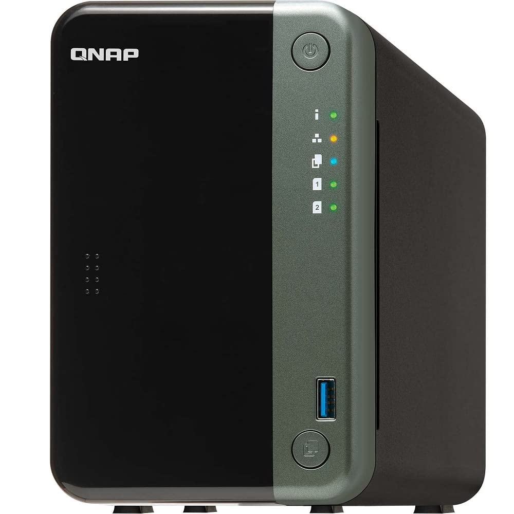 QNAP TS-253D-4G 2 Bay NAS for Professionals with Intel Celeron J4125 CPU and Two 2.5GbE Ports