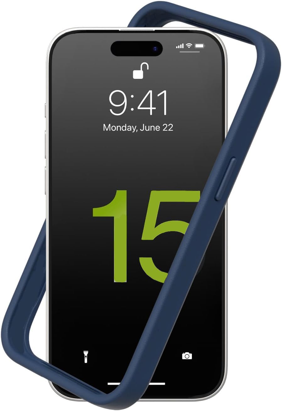 Tocol For Iphone 15 Plus Bumper, Military Grade Drop Tested Slim Bumper For Iphone 15 Plus, Dark Blue