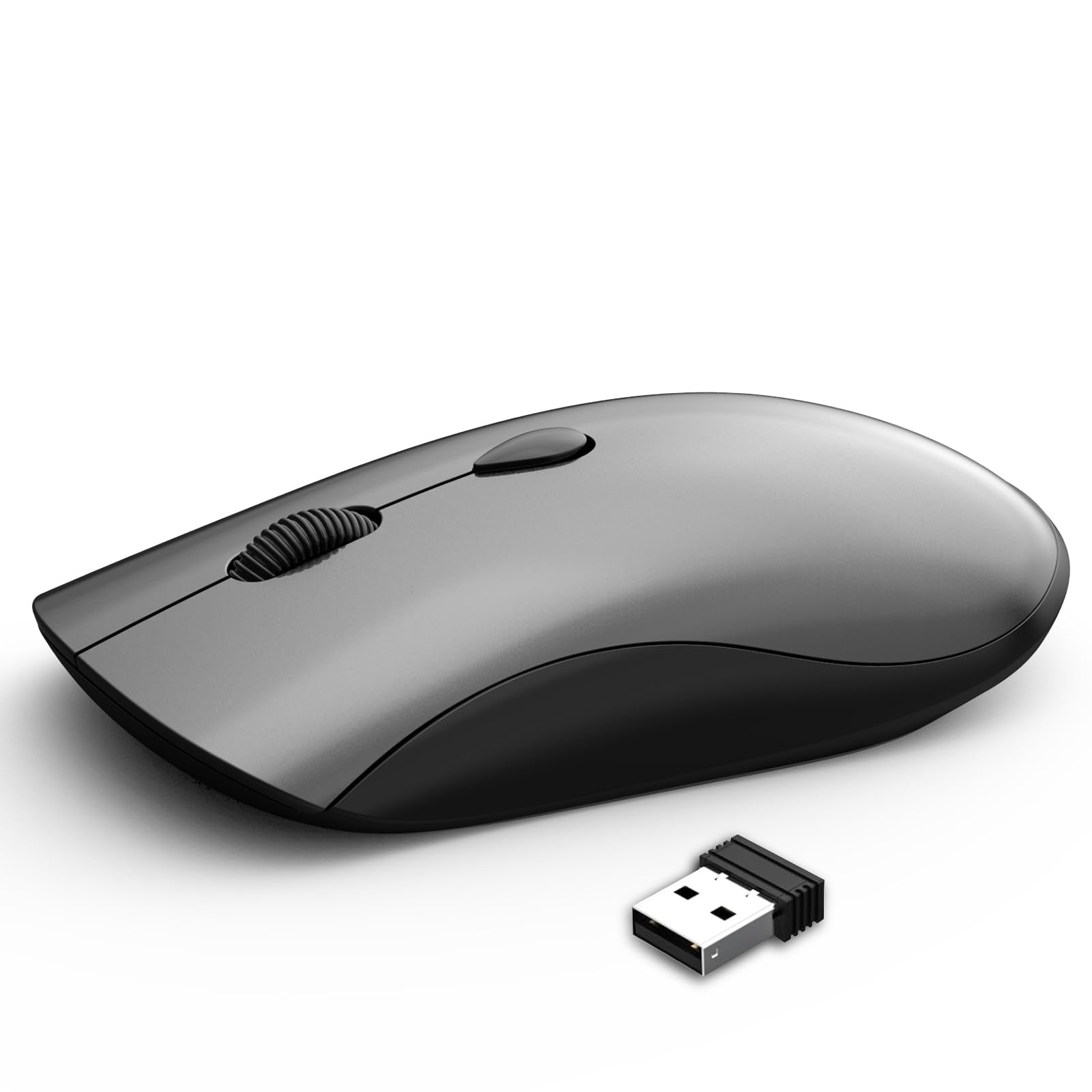 Wireless Mouse For Chromebook, Laptop, Pc, Macbook, Slim Portable Optical Computer Mouse With Usb Mini Receiver, Quiet Click, 24