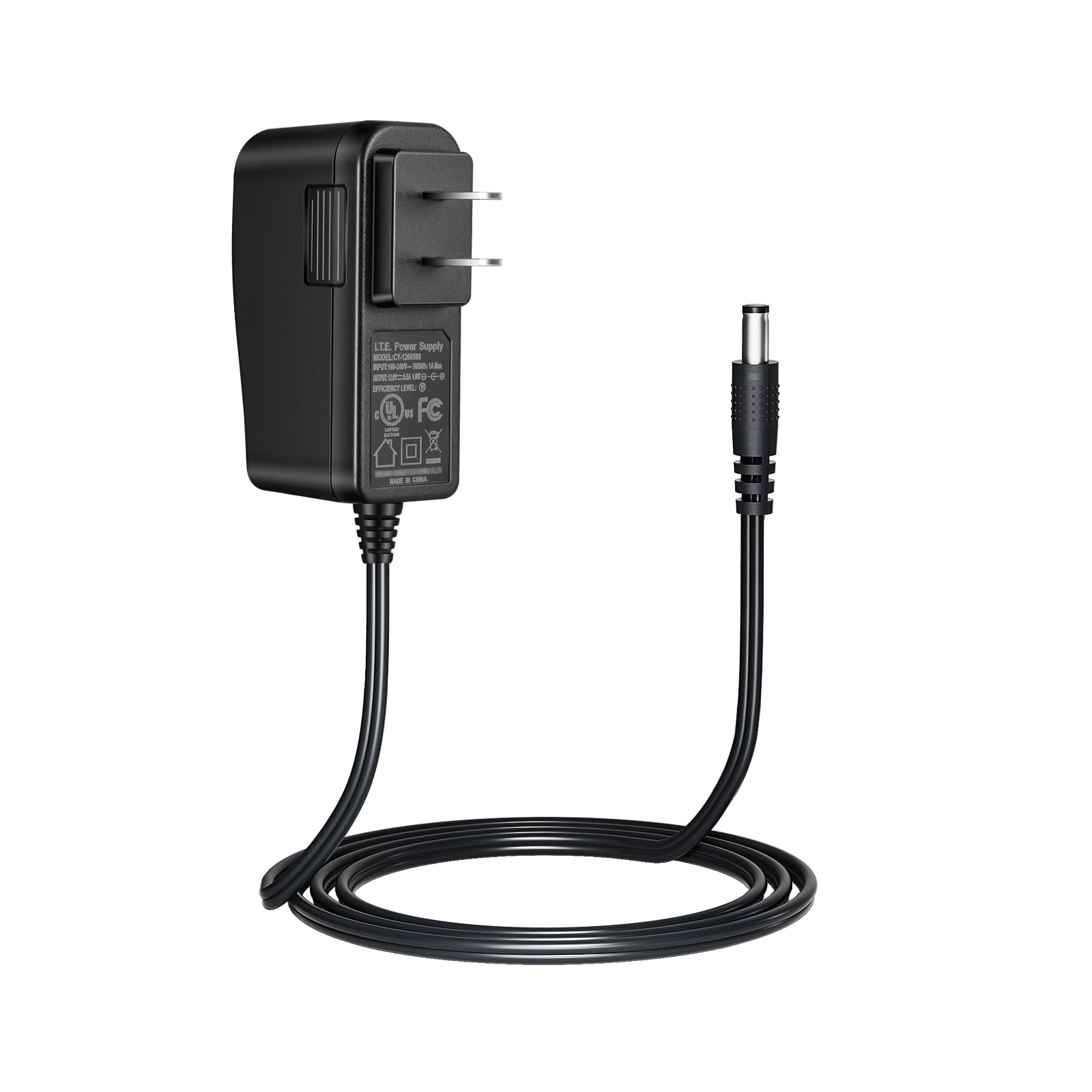 Security 01 Ac To Dc 12V 0.5A 500Ma Power Supply Adapter 5.5Mm X 2.1Mm Ul Listed Fcc,Cy 1200500