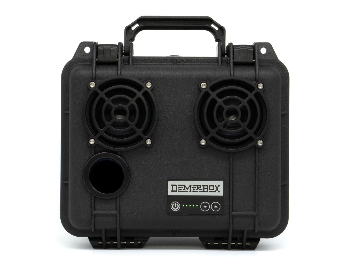 DemerBox: Waterproof, Portable, and Rugged Outdoor Bluetooth Speakers. Loud Sound, Deep Bass, 40+ hr Battery Life, Dry Box + USB