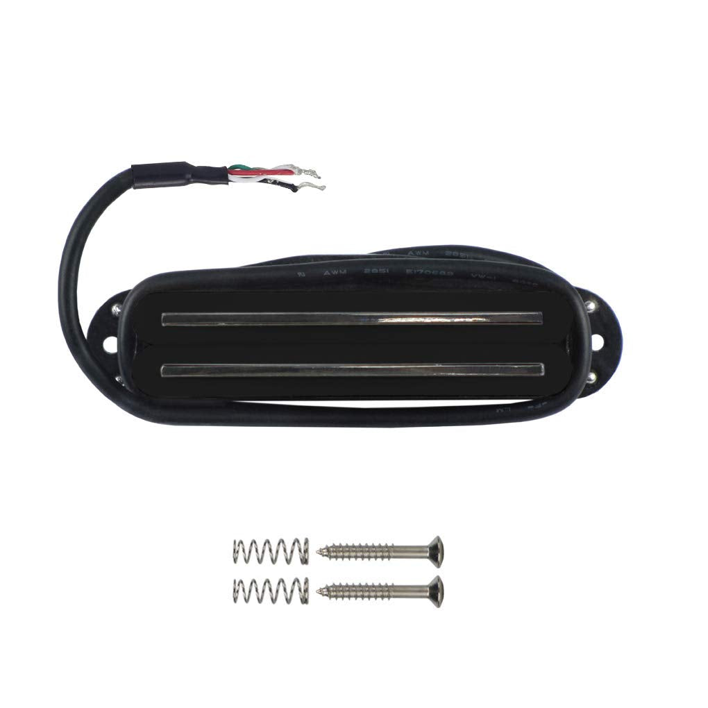 Fleor Dual Hot Rail Humbucker Single Coil Sized Guitar Humbucker Pickup(9 10K) Black Fit Fender Strat Squier Tele Electric Guita