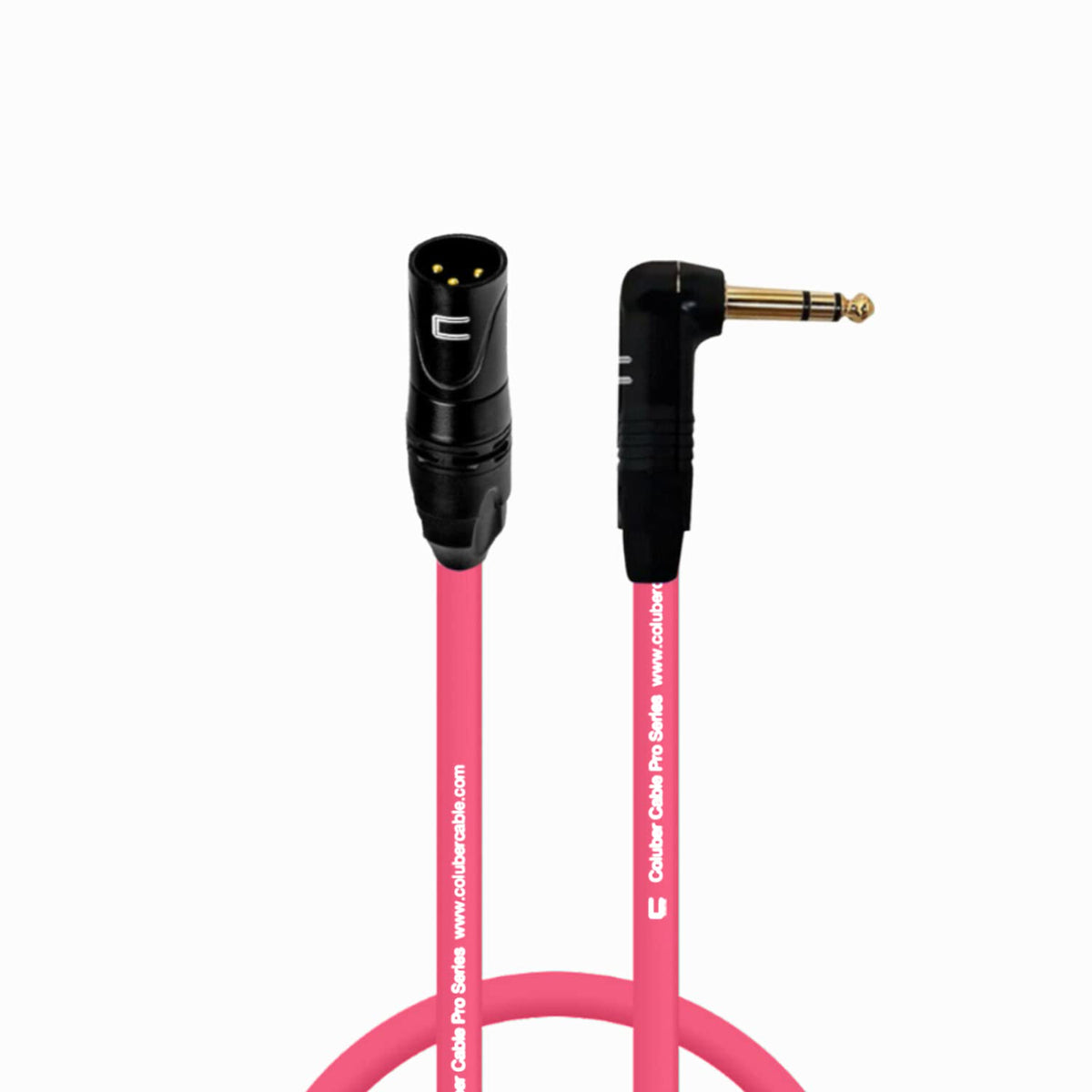 Balanced Xlr Cable Male To Right Angle 1/4'' Trs   1 Feet Pink   Pro 3 Pin Microphone Connector For Powered Speakers, Audio Inte