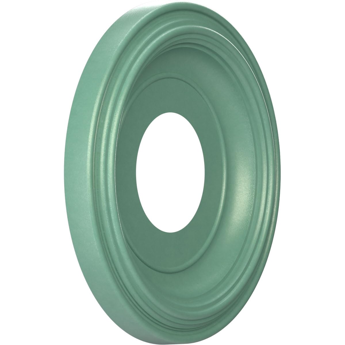 10Od X 3 1/2Id X 1 1/8P Traditional Thermoformed Pvc Ceiling Medallion (Fits Canopies Up To 5 1/2), Universal Pearl Metallic Sea