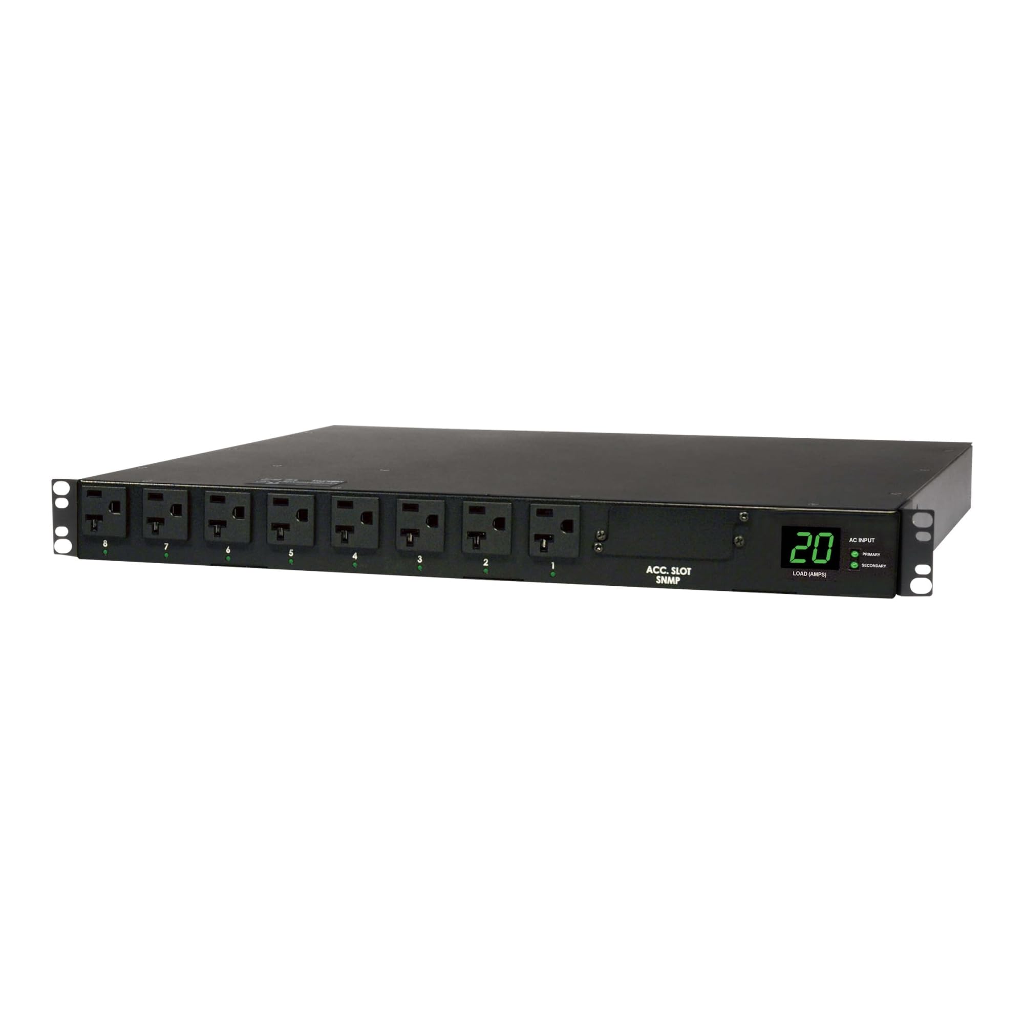 Tripp Lite Metered Pdu With Ats, 20A, 16 Outlets (5 15/20R), 120V, 2 L5 20P / 5 20P Adapters, 1U Rack Mount Power, Taa (Pdumh20A