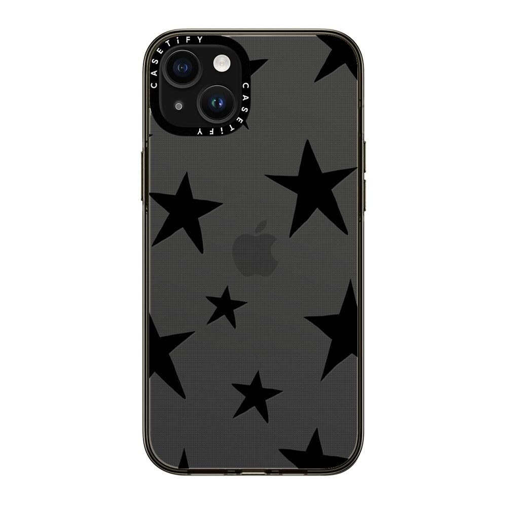 Casetify Compact Case For Iphone 15 Plus [2X Military Grade Drop Tested / 4Ft Drop Protection]   Stars Black   Clear Black