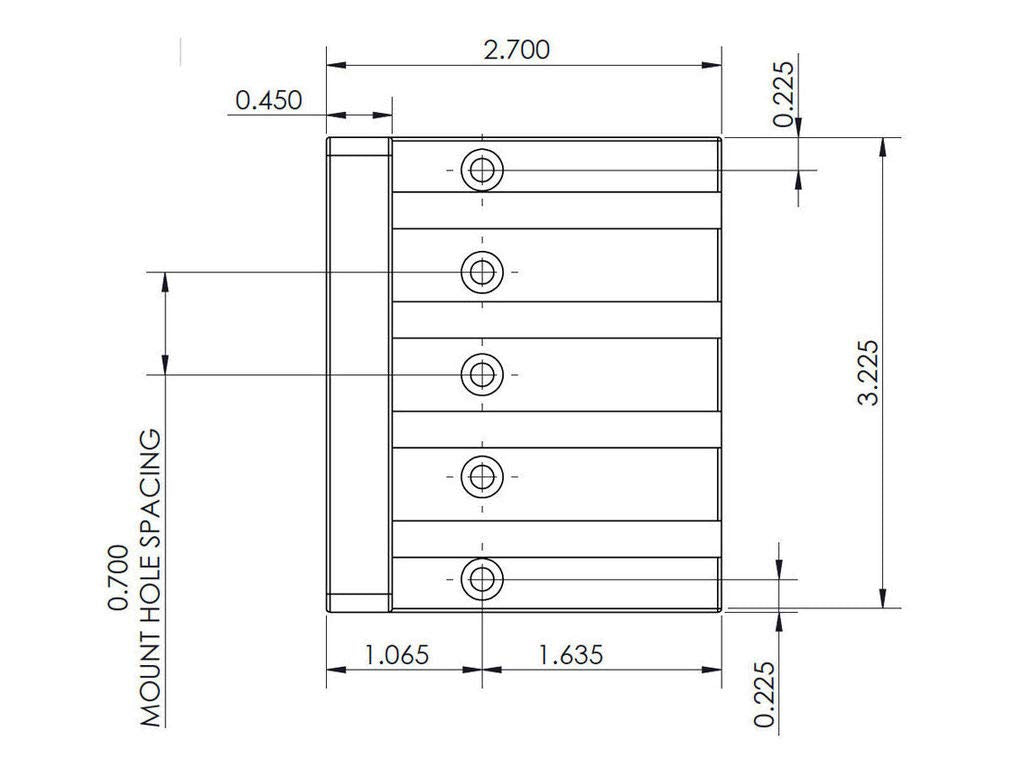 Hipshot Kickass High Mass Bass Bridge For 5 Bolt Fender, Black