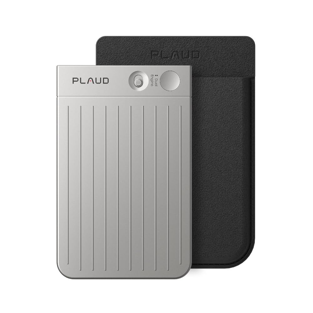 Plaud Note Ai Voice Recorder Device/Dictaphone W/Case App Control Ai Transcribe & Summarize Support 112 Languages 64Gb Digital A