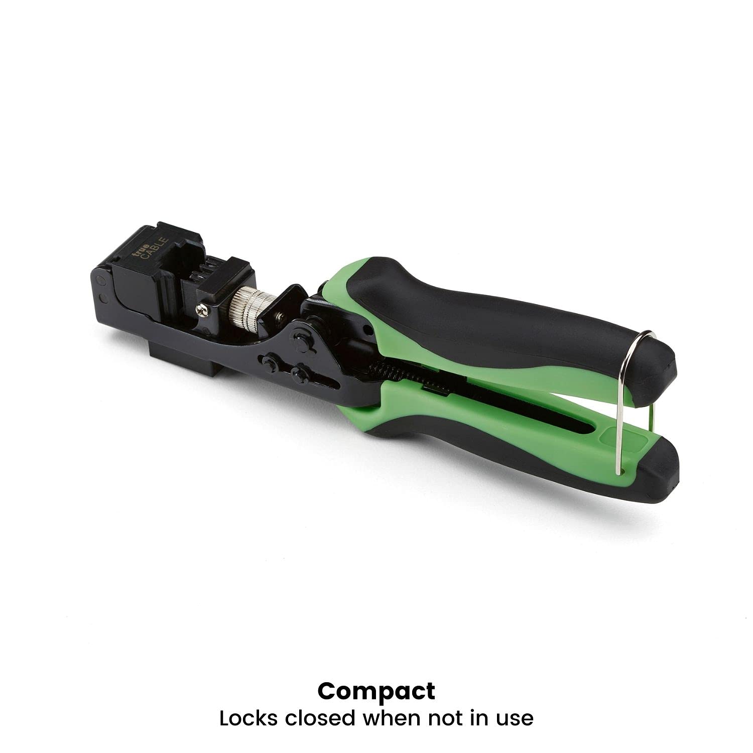 TRUE CABLE 90 Degree RJ45 Keystone Jack Termination Tool, Cat5e/Cat6A, Black, Carbon Steel, Model trueTERM