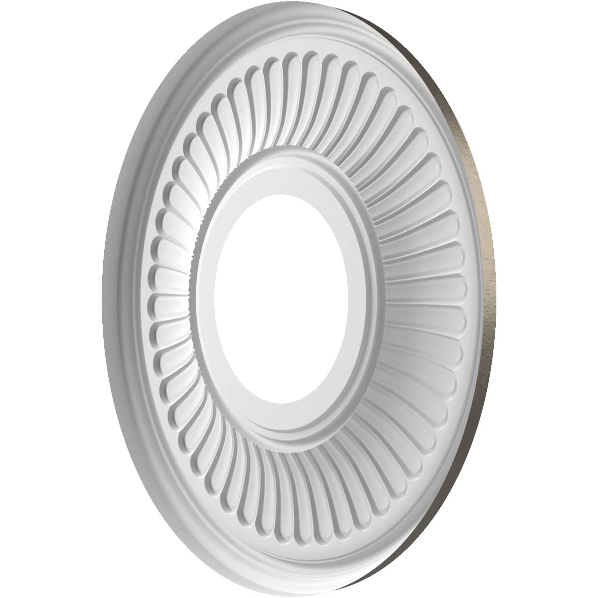 Ekena Millwork Cmp10Bedst Berkshire Thermoformed Pvc Ceiling Medallion (Fits Canopies Up To 4 1/2), 10Od X 3 1/2Id X 3/4P, Unive