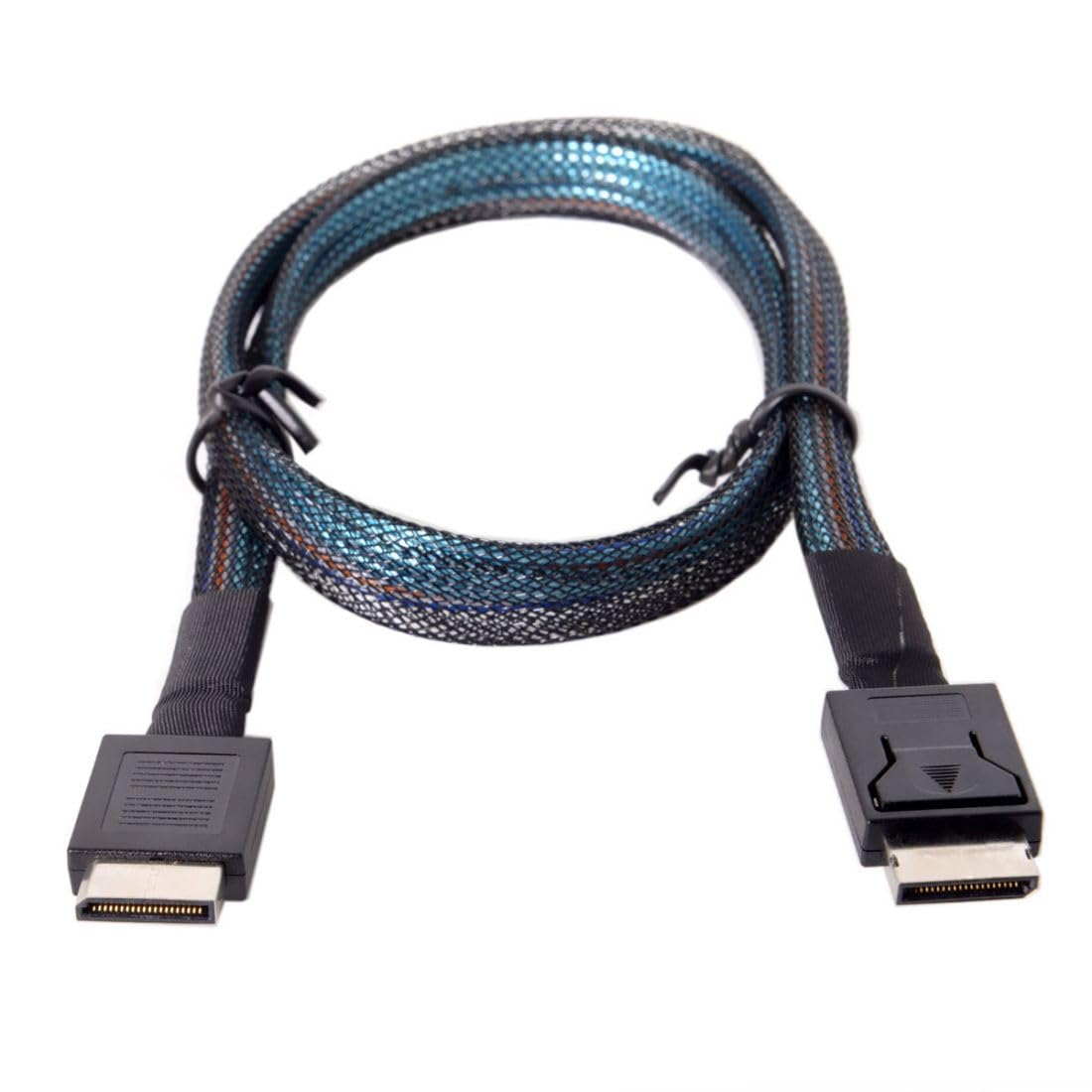 Chenyang Sff 8611 Cable Oculink Pcie Pci Express 4.0 Sff 8611 4I Male To Sff 8611 Male Data Extension Cable 50Cm For Egpu Gpd Wi