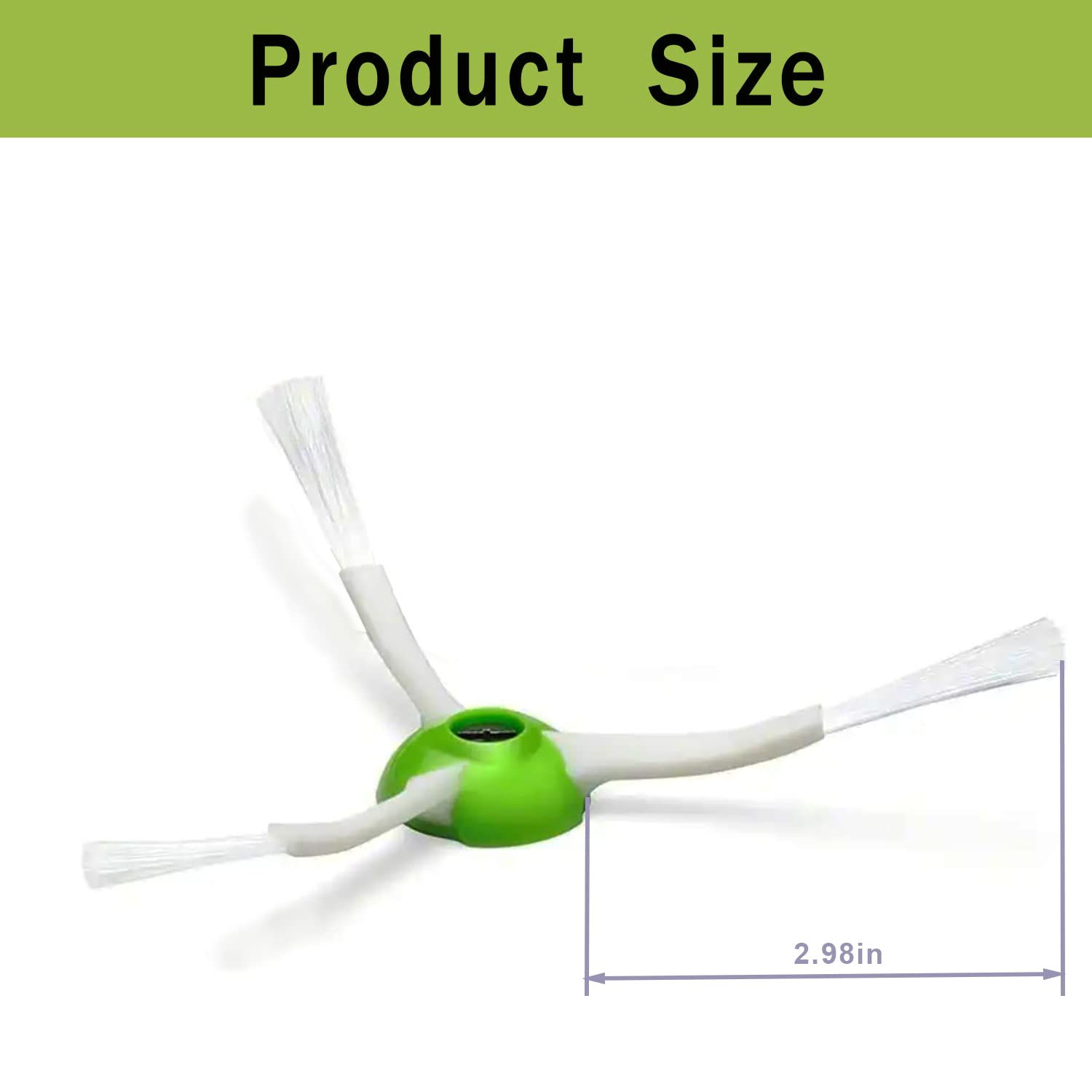 E-HAO 12 Pack Edge-Sweeping Brushes for iRobot Roomba i/j/e Series, Plastic Vacuum Accessories, Model IRED12, 12 pcs