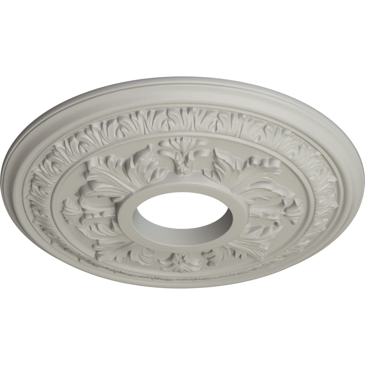 Ekena Millwork Cm15Bapcf Baltimore Ceiling Medallion, 15 3/8''Od X 4 1/4''Id X 1 1/2''P, Hand Painted Pot Of Cream