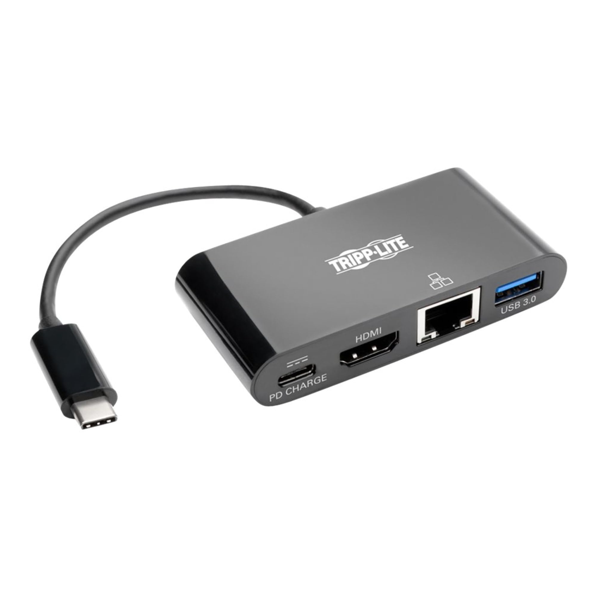 Tripp Lite Usb C To Hdmi Multiport Adapter Converter Docking Station W/ Usb-A Hub, Gigabit Ethernet Thunderbolt 3 Usb Type C 108
