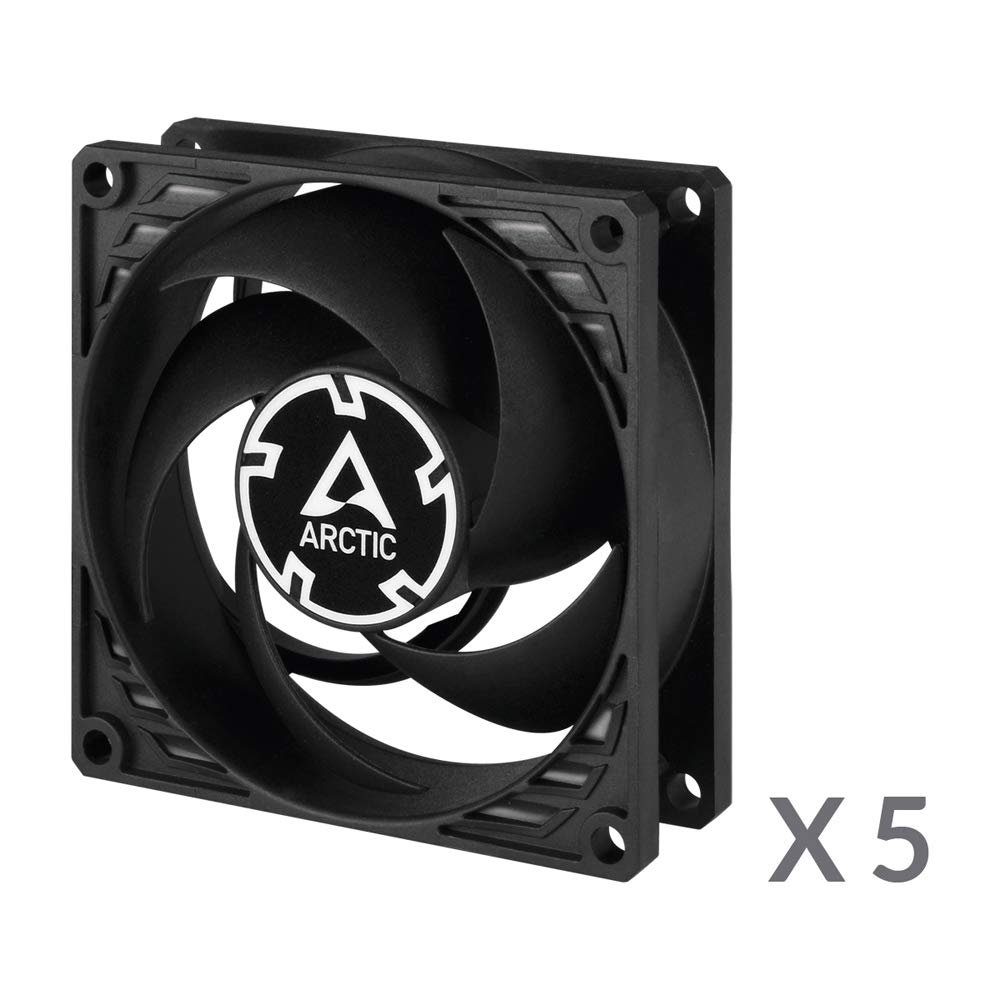 Arctic P8 Pwm Pst (5 Pack)   80 Mm Case Fan, Pwm Sharing Technology (Pst), Pressure Optimised, Quiet Motor, Computer, Fan Speed: