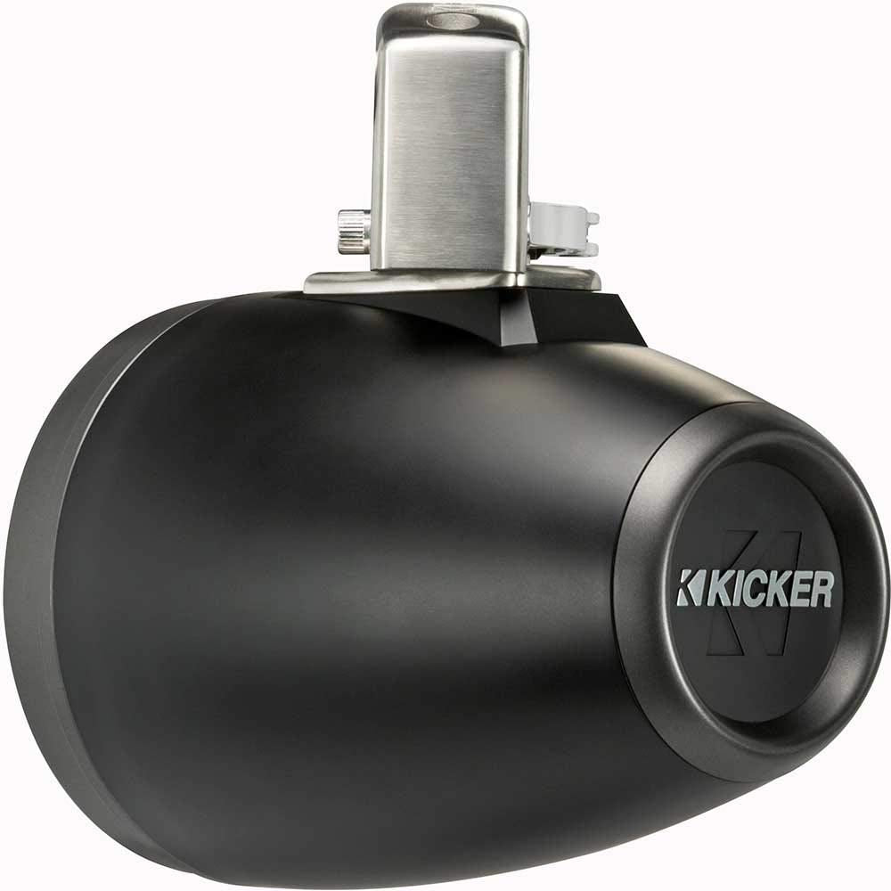 Kicker Kmtc8 8'' Loaded Marine Wake Tower Enclosures With 45Km84L Speakers   Charcoal Grills With Black Enclosures