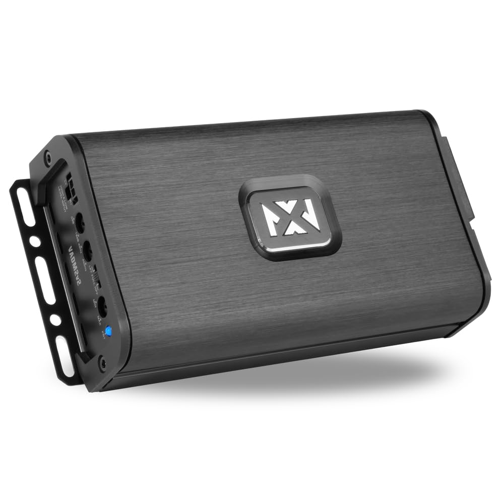 Nvx Vadm2V2 2 Channel Class D Amplifier 1200W Peak, 600W Rms, 2/4 Ohm Stable, High/Low Pass X Over, For Car/Truck/Marine/Utv/Mot