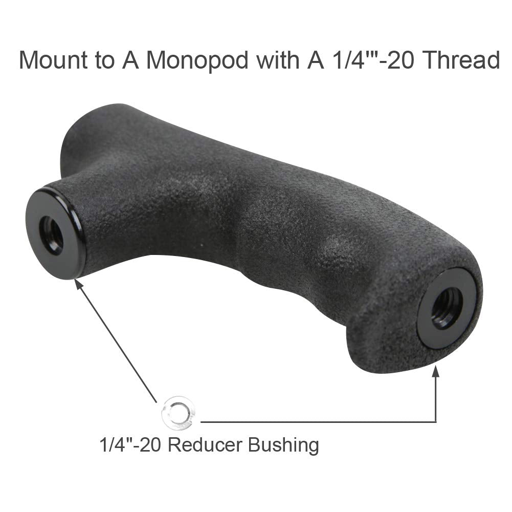 Camdesign Monopod Handle Adapter Walking Stick Cane Monopod Head Attachment Converter Trekking Pole Handle Grip For Hiking Climb