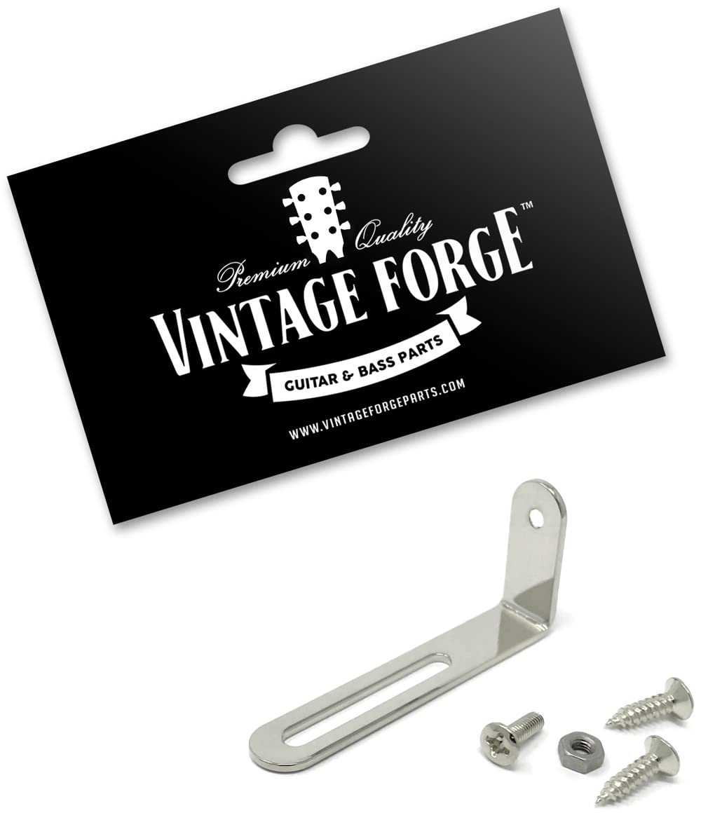 Vintage Forge Nickel Pickguard Mounting Bracket Compatible With Gibson Epiphone Les Paul Electric Guitar With Screws Lpb20 Nkl