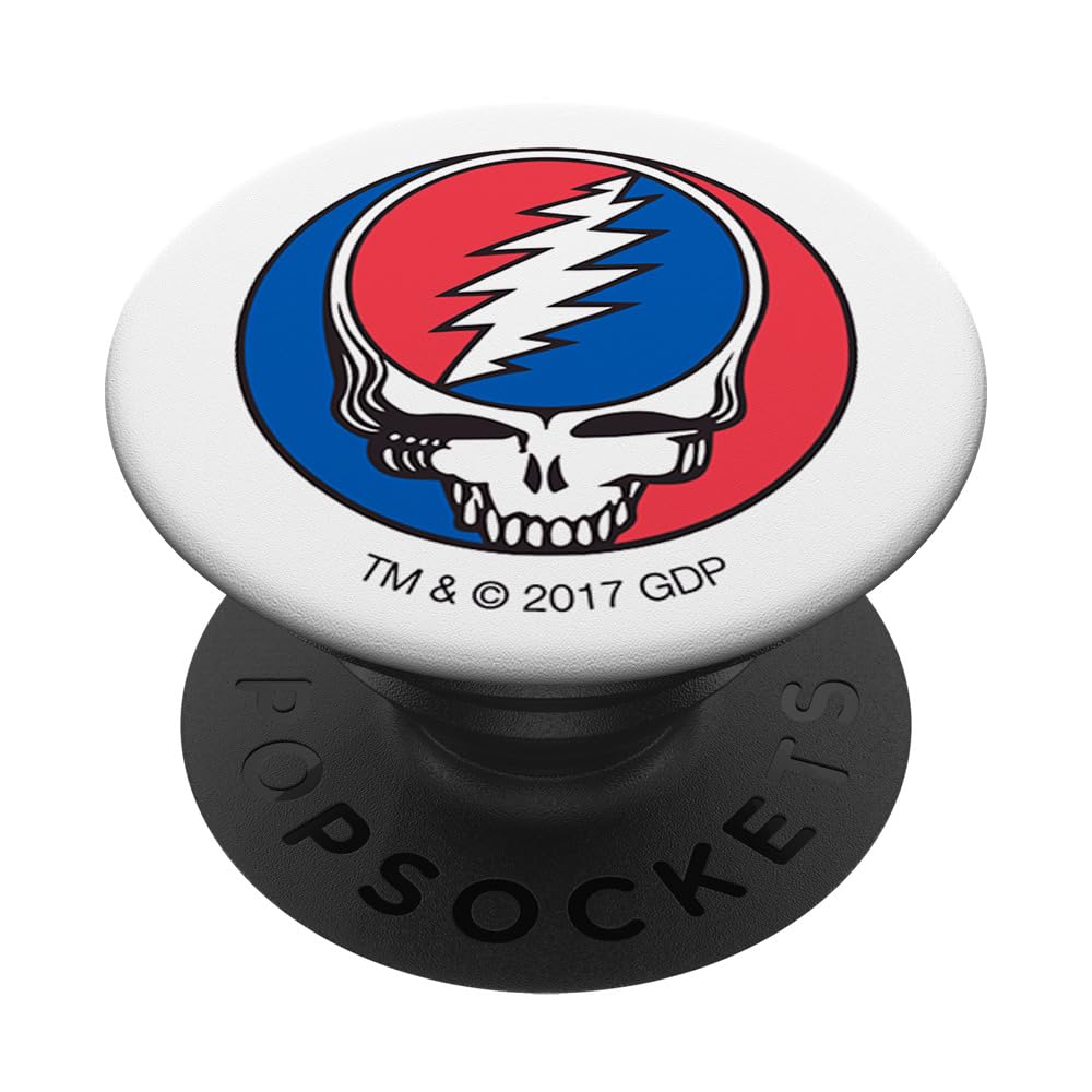Grateful Dead Grateful Dead Steal Your Face Popsockets Stand For Smartphones & Tablets Popsockets Popgrip: Swappable Grip For Ph
