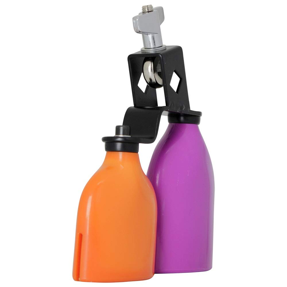 Mowind Bicolor Cowbell For Drum Set High And Low Tones Double Mounted Bell Kit Percussion Instruments Medium Size