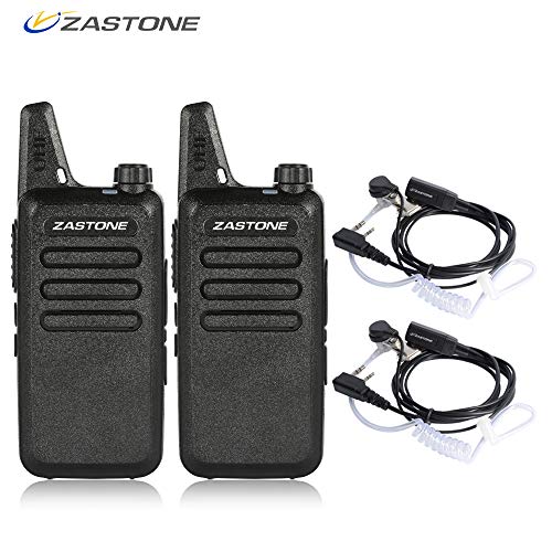 Zastone X6 Rechargeable Long Range Two Way Radios With Earpiece 2 Pack 3W 16 Channel Uhf Walkie Talkies