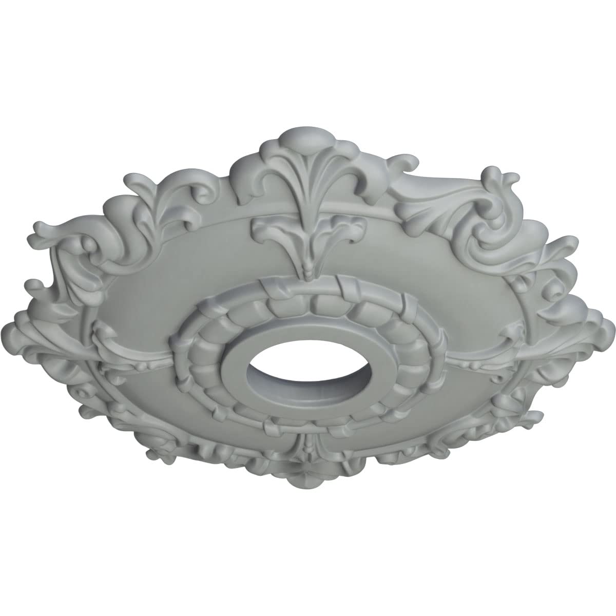Ekena Millwork Cm18Rl Riley Ceiling Medallion, 18''Od X 3 1/2''Id X 1 1/2''P, Primed