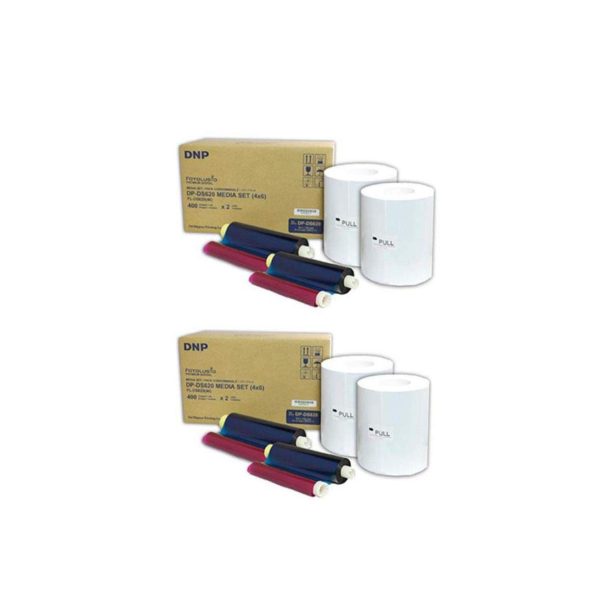 Dnp 2X 4X6' Dye Sub Media For Ds620A Printer, 400 Prints Per Roll, 2 Piece