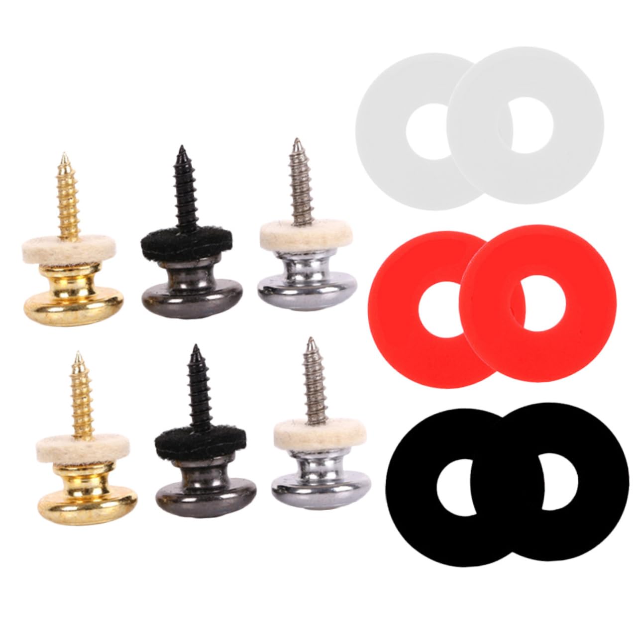 Toddmomy 1set Guitar End Pins Guitar Strap Buttons for Strap Lock Bass Belt Lock