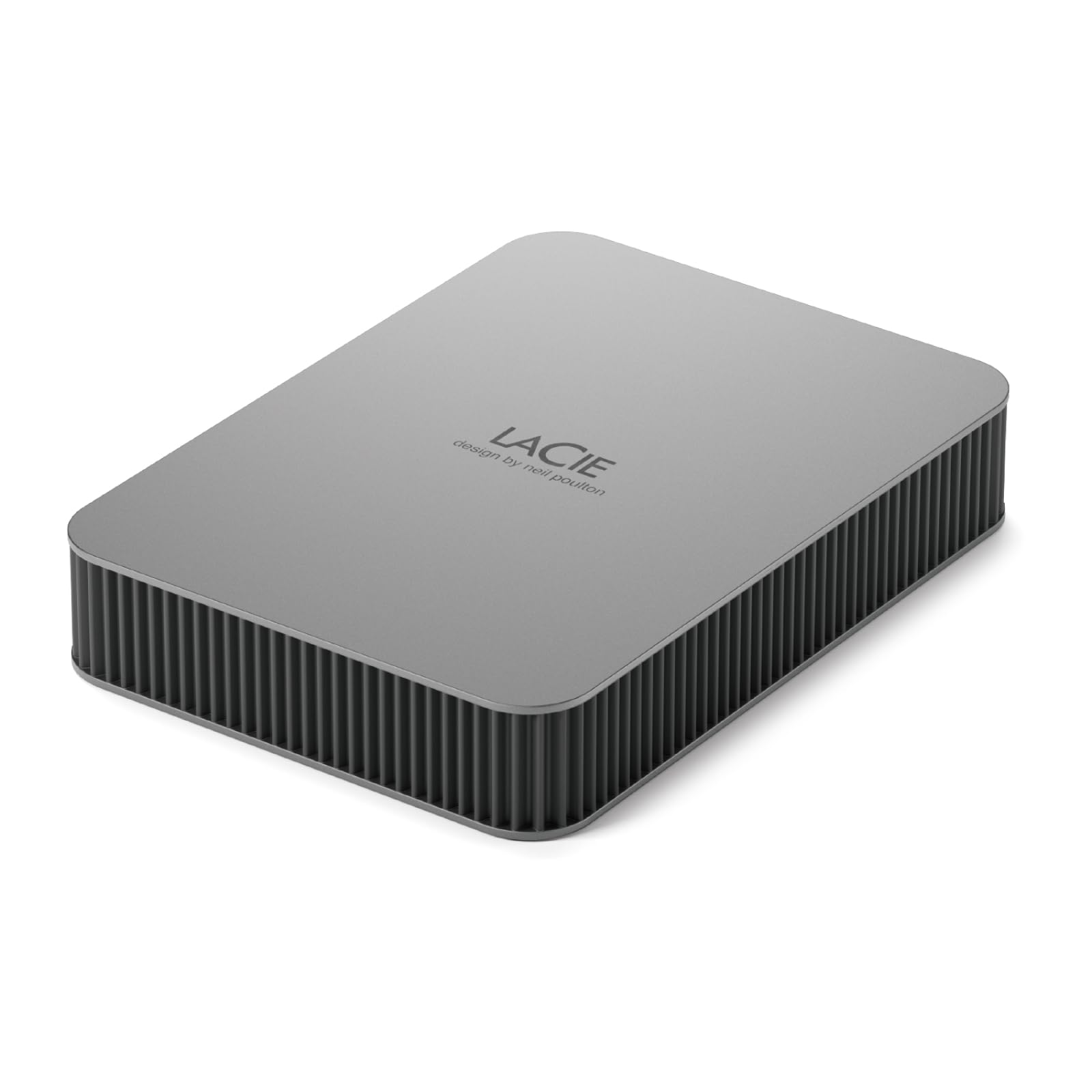 LaCie Mobile Drive Secure 4TB External Hard Drive Portable HDD - Space Grey, USB-C 3.2, for PC and Mac, Post-Consumer Recycled, 