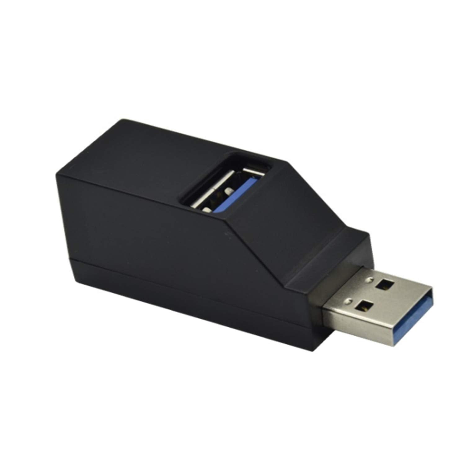 Ayecehi Mini Usb Hub, 3 Port 3.0 Usb Hub High Speed Splitter Plug And Play, Usb Splitter Adapter Portable For Pc, Laptop   Black