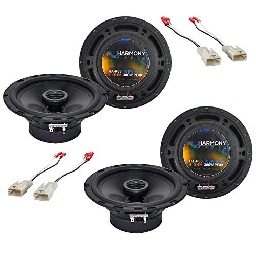 Harmony Audio HA-R65 Compatible with Pontiac Vibe 2003-2008 Car Stereo Rhythm Series 6.5 Replacement 300W Speakers and HA-728104