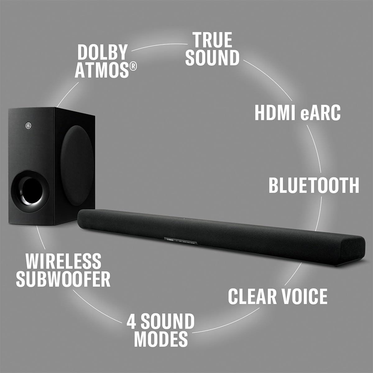 Yamaha Sr-B40A Dolby Atmos Sound Bar With Wireless Subwoofer (Black)