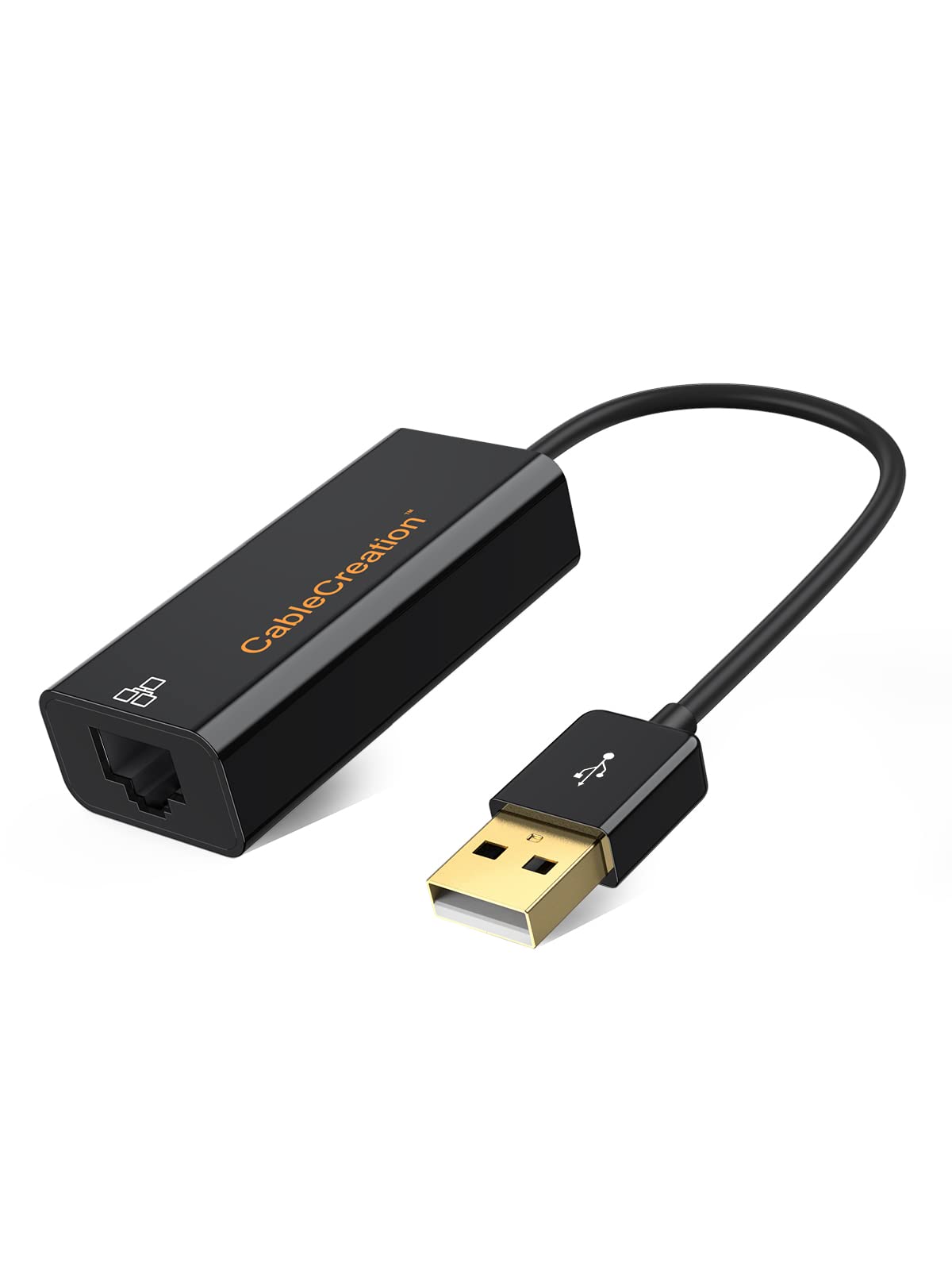 Cablecreation Usb To Network Adapter, Usb 2.0 To 10/100 Rj45 Ethernet Lan Cable Compatible With Windows 10/8.8/8/ 7, Macos X, Bl