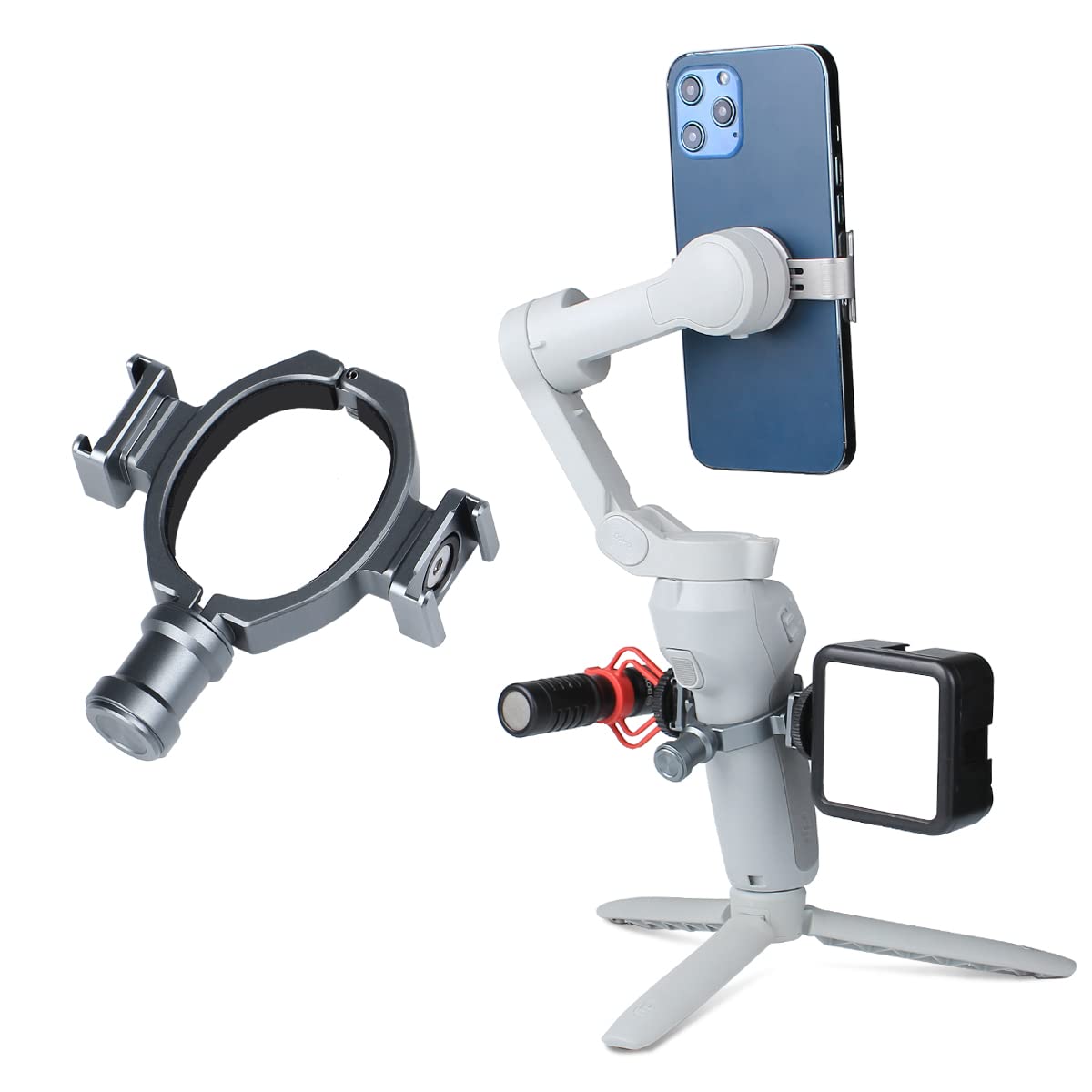 Cold Shoe Adapter for DJI Osmo Mobile SE 7P OM6 & OM4 OM5 & OM3 DJI Osmo Mobile SE 7P 3 4 5 6 Accessories,Applied to Microphone 