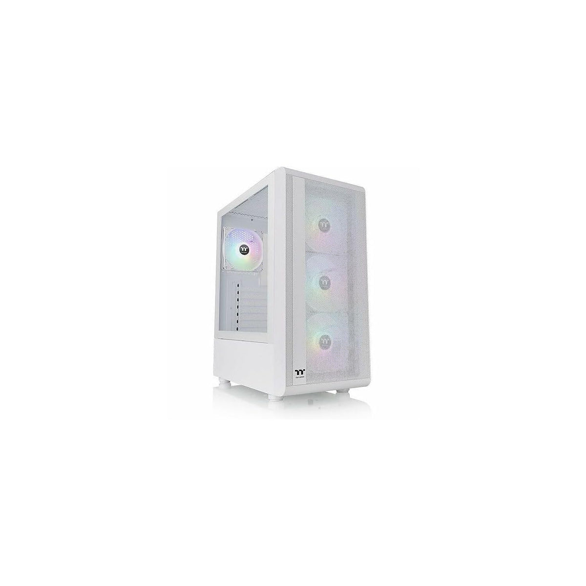 S200 Plus Tg Argb Snow Mid Tower Computer Chassis; 4 X 120Mm Argb Fans Pre Installed; Mesh Front Panel; Tg Side Window; Ca 1X2 0